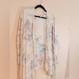 Urban Outfitters Textured Pretty Pastel Camo Kimono